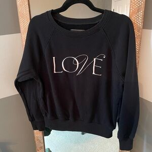 Victoria’s Secret Black Love Crew Neck Sweater
